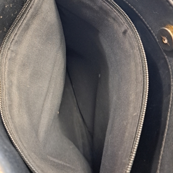 Giani Bernini Black Leather Bag  13"×9" - Picture 4 of 6